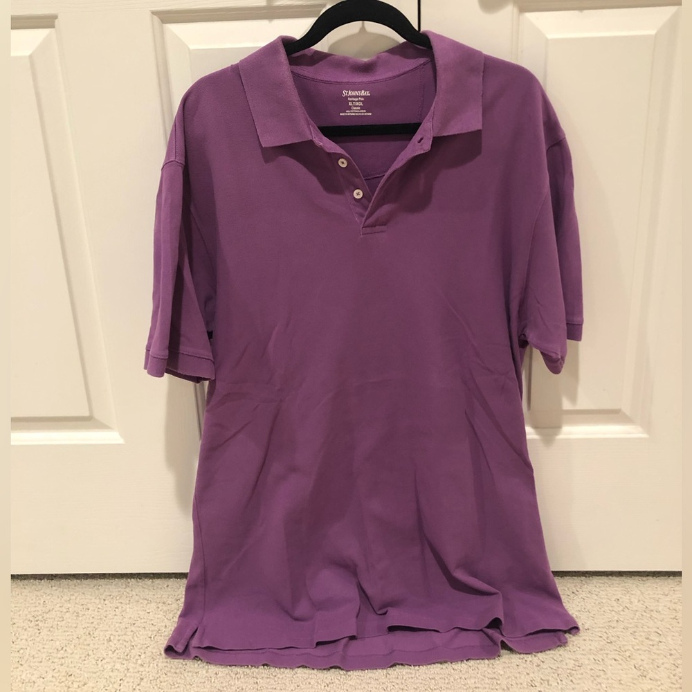 St. John's Bay Purple Relaxed Button Down Polo